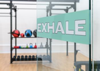 Interior architectural photography of Edinburgh First's Oxygen Fitness Studio